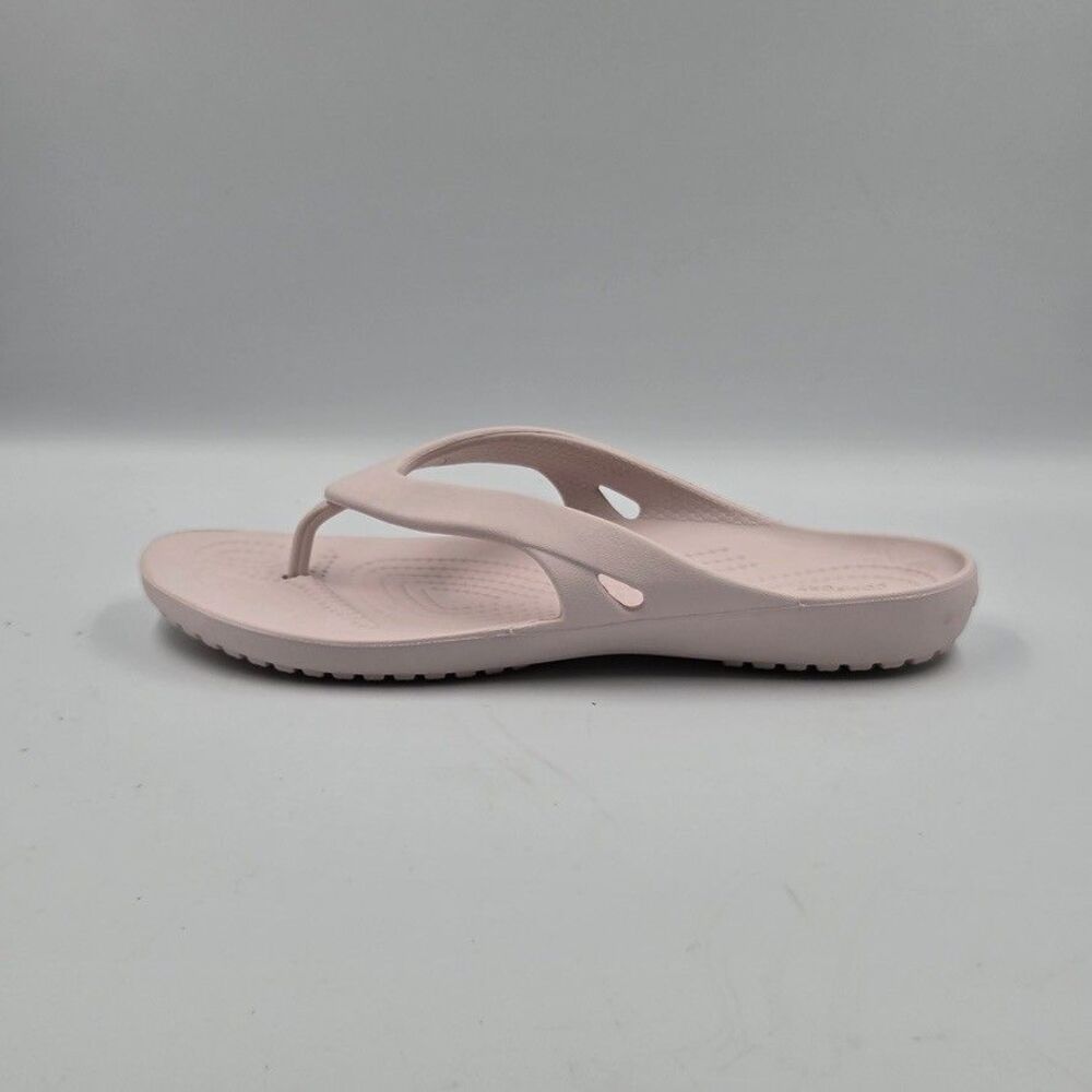 Crocs Womens 7 Pink Kadee Flip Thong Sandals Comfort Waterproof Lightweight